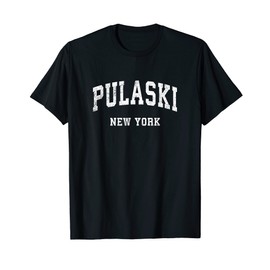 Pulaski New York NY Vintage Athletic Sports Design T-Shirt