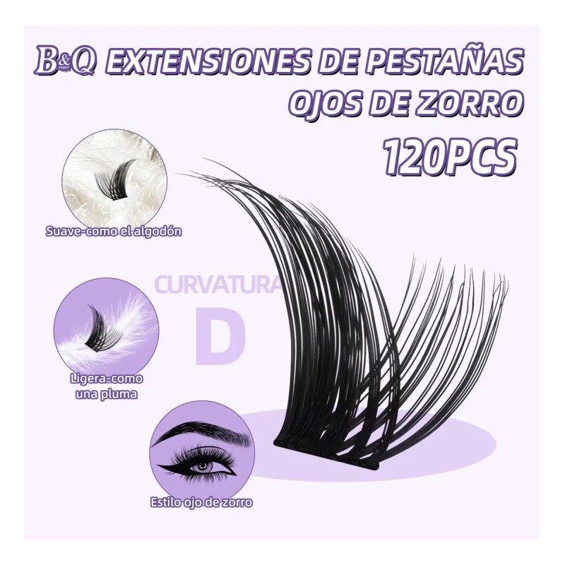 Kit De Extensiones De Pestañas Fox Eye A Wispy Diy