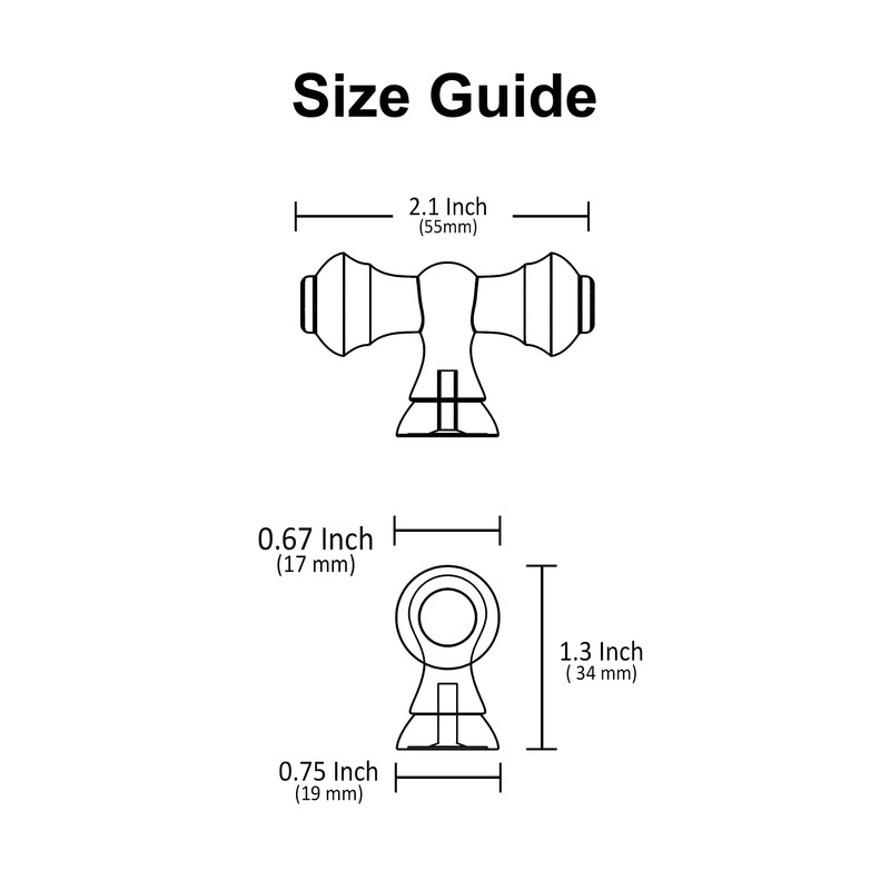 Alzassbg 10 Pack Antique Brass Cabinet Knobs, 2.1 Inch(55mm) Cabinet