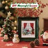 WANDIC 3 Sheets Christmas Berries Rub on Transfer Stickers,Wreath Window