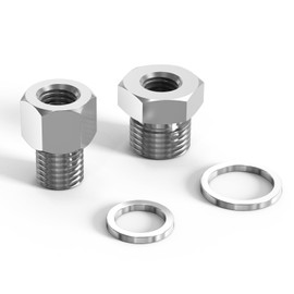 Bevinsee LS Swap Oil Pressure Sensor Adapter M16x1.5 to 1/8 NPT & Cooling Agent Temp Sensor M12x1.5 to 1/8 NPT Stainless Steel for LS1 LS2 LS3 LS7 LSX LS Engine 5.3L 6.0L 6.2L