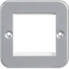 Knightsbridge Metal Clad Modular Faceplate, Grey,M2G