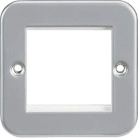 Knightsbridge Metal Clad Modular Faceplate, Grey,M2G