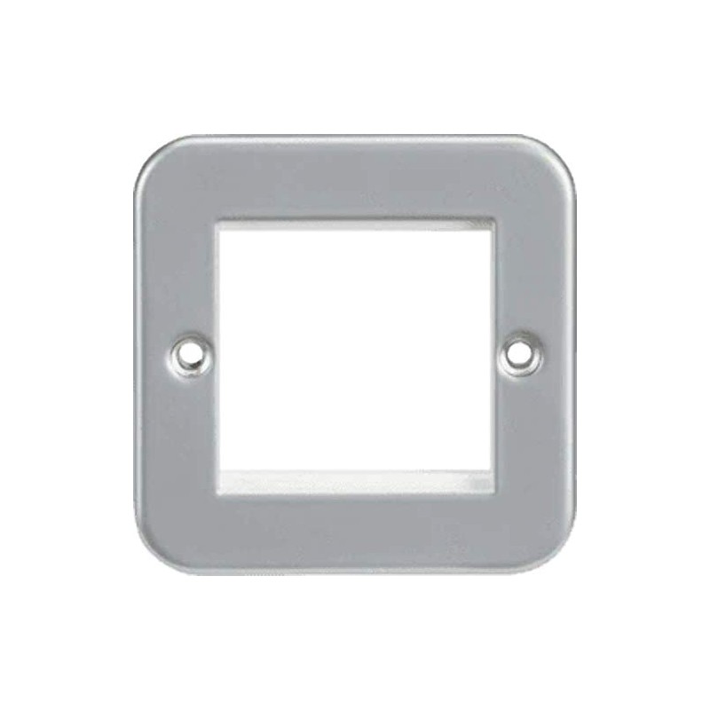 Knightsbridge Metal Clad Modular Faceplate, Grey,M2G
