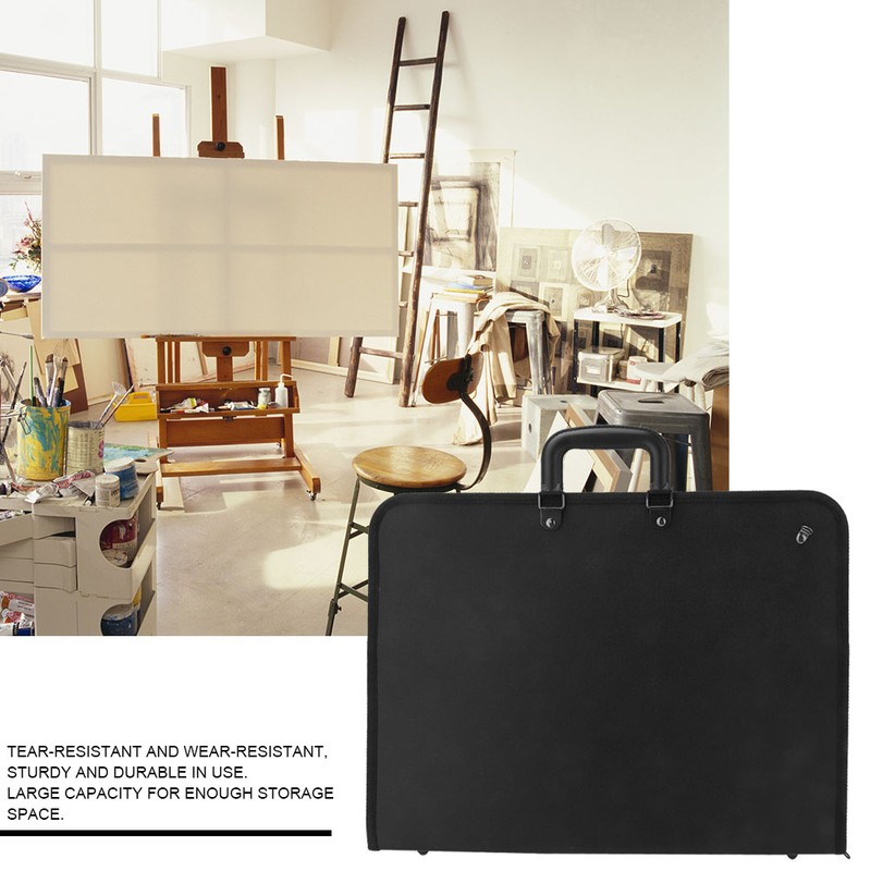 PVC Portable Painting Plate Bag A3 Drawing Sketch Board Storage