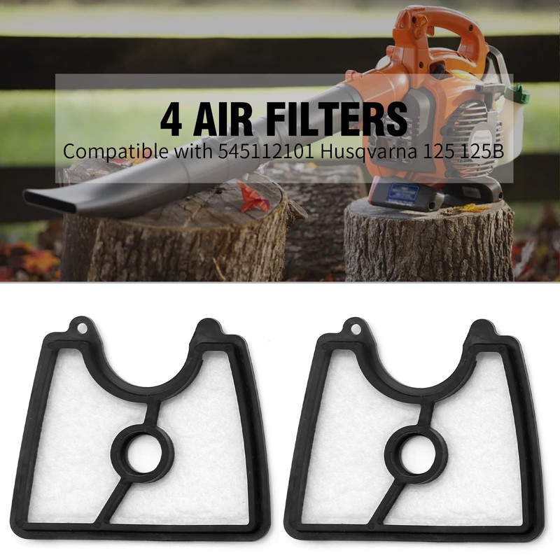 4pcs 545112101 Air Filter Replacement for Husqvarna Craftsman 125B 125BV