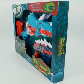 NERF New NERF DINOSQUAD Dino-Clash Pack DinoSquad Tricera-Blast & Stegosmash Dart Gun