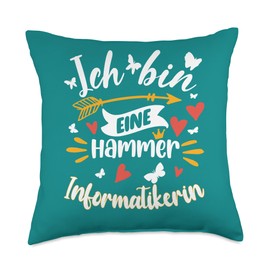 Eine Hammer Informatikerin Für Frauen geschenk informatiker Throw Pillow