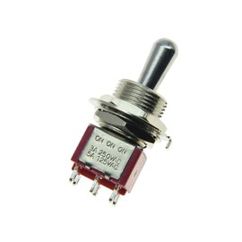 SALECOM Guitar/AMP Fat Bat Toggle Switch DPDT 6 Pin 3 Way ON ON ON Sealed Guitar Switch