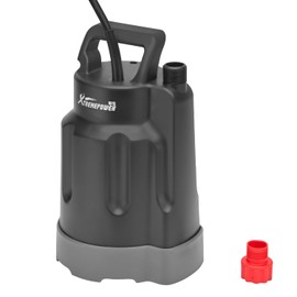 XtremepowerUS Submersible Water Pump 1/3 HP 1700GPH High-Flow Thermoplastic Utility Pump Electric Transfer Water Pump Pool Tub Garden Pond Draining