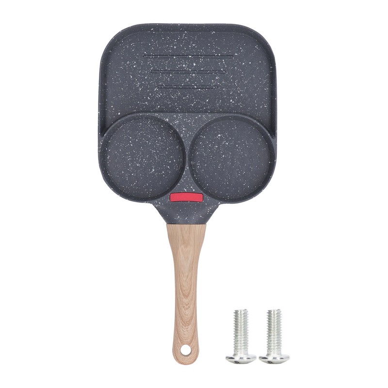 Egg Frying Pan Heat Sensitive Silicone Aluminium Pancake Frying Pan