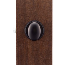 Copper Creek EK2020BC Egg Door Knob, Passage Function, 1 Pack, in Black