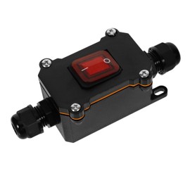 Gatuida Outdoor Toggle Switch Sockets Cord Connector Silver Light Switches Hue Switch On Off Toggle Outlet Covers Smart Light Switches Electrical Switches Off Round Rocker Receiver Pole PC