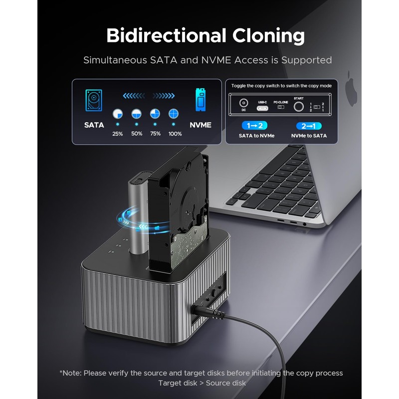 ORICO Hard Drive Docking Station 10Gbps for NVMe SSD &