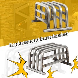 Foruly Pellet Stove Baskets, Pellet Stove Burn Pot for Wiseway Burn Basket Pot Allows Pellets to Burn Efficiently and Safely, 304 Stainless Steel Pellet Stove Basket