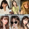 RUNRAYAY Fake Clip in Bangs, 100% Human Hair Extensions French