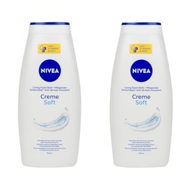 NIVEA Cream Soft Care Bath with Almond Oil, 750 ml – Moisturizing Foam Bath for All Skin Types, Gentle Fragrance, Biodegradable & Microplastic-Free Formula, Long-Lasting Creamy Lather, Pack of 2