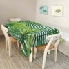 Walmsco Tablecloth Green Watercolor Leaves Palm Decor For Dining Room