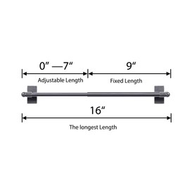 Turquoize 2 Pack Magnetic Curtain Rod Magnetic Curtain Rods For Metal Doors Multi-Use Adjustable Cafe Sidelight Magnetic Rods Extends from 09 inch to 16 inch Magnetic Cafe Curtain Rod, Pewter, 2-Pack