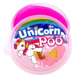  Henbrandt 1x Glitter Unicorn Poo Pink Putty Tub of Slime Squishy Stretchy Poo Toys Stress Relief Toy for Kids Putty Unicorn Party Bag Favours Loot Bag Fillers Lucky Dip Favours Stocking Fillers