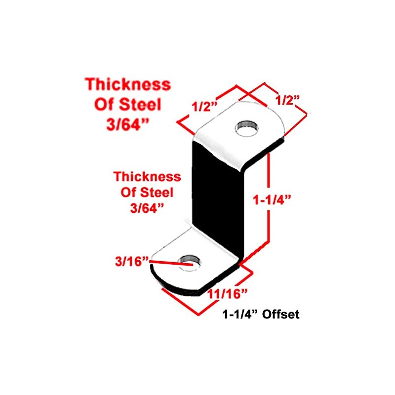 1.25" Canvas Offset Clips Extra Heavy Duty with Screws 10