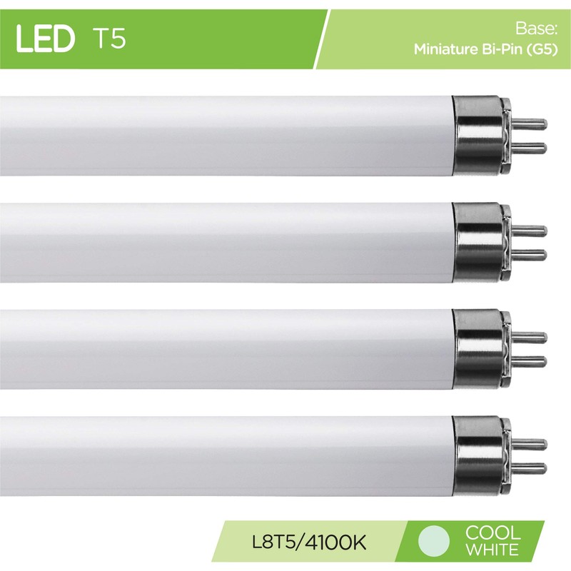 (Pack of 4) LED Direct Replacement F8T5/CW - T5 -