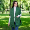 SAOL Ladies Merino Wool Pocket Shawl (Green)