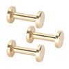 50 Set Binding Rivet Round Flat Head Brass Slot Screw