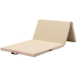 KaRaDaStyle Gymnastics Mat 4-Folding Stretch Mats 71"x31"x2" Exercise Muscle Training Children Play Horizontal Bar Mat Yoga Sports Soundproof Home Use (Beige/4-fold)
