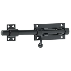 Alise Slide Lock SUS304 Stainless Steel Gate Latch, 8 Inch Slide Bolt Latch,Thickened Heavy Door Latch Lock, Black Barrel Bolt Latch, Security Slide Latch