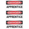 Sticker Tiger 3 DANGER APPRENTICE HELMET/HARD HAT/TOOLBOX/LU
