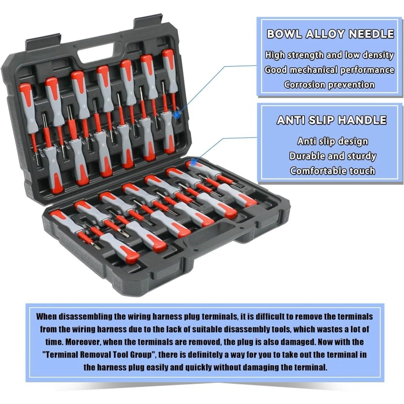 C Q CHANG QI 26PC Terminal Removal Tool Kit Vehicle