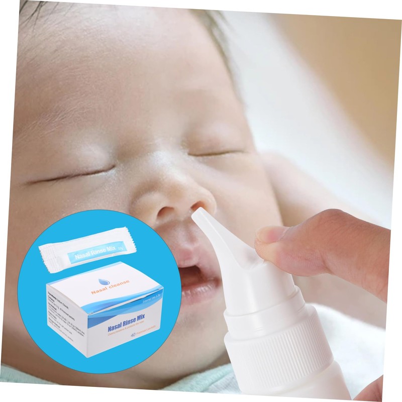 FOMIYES 40 Pack Nasal Rinse Salt Saline for Adults Nasal