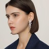 Adramata Pearl Clip Earrings for Women Long Dangle Pearl Clip