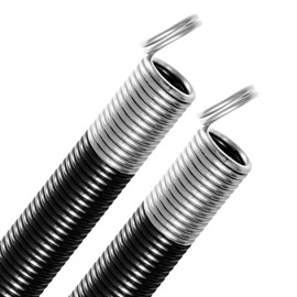 210 lb. Heavy-Duty Double-Looped Garage Door Extension Spring (2-Pack) - White | Springs for Garage Door Replacement Hardware Repair (210-White)