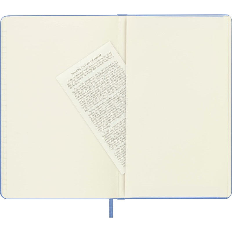 Moleskine Classic Notebook, Large, Ruled, Hydrangea Blue, Hard Cover (5