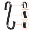 Relota Pack of 15 S Hooks, S Hooks, Black Aluminium