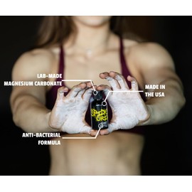 SPIDER CHALK 2oz Liquid Chalk for Gym, Weightlifting, Rock Climbing, Powerlifting. No Mess, Skin Friendly, Lab-Grade, Safe Ingredients, Made in The USA