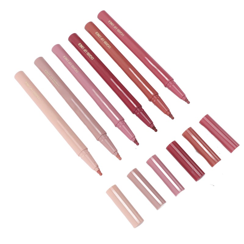 6 Colors Liquid Lip Liner Quick Drying Waterproof Long Lasting
