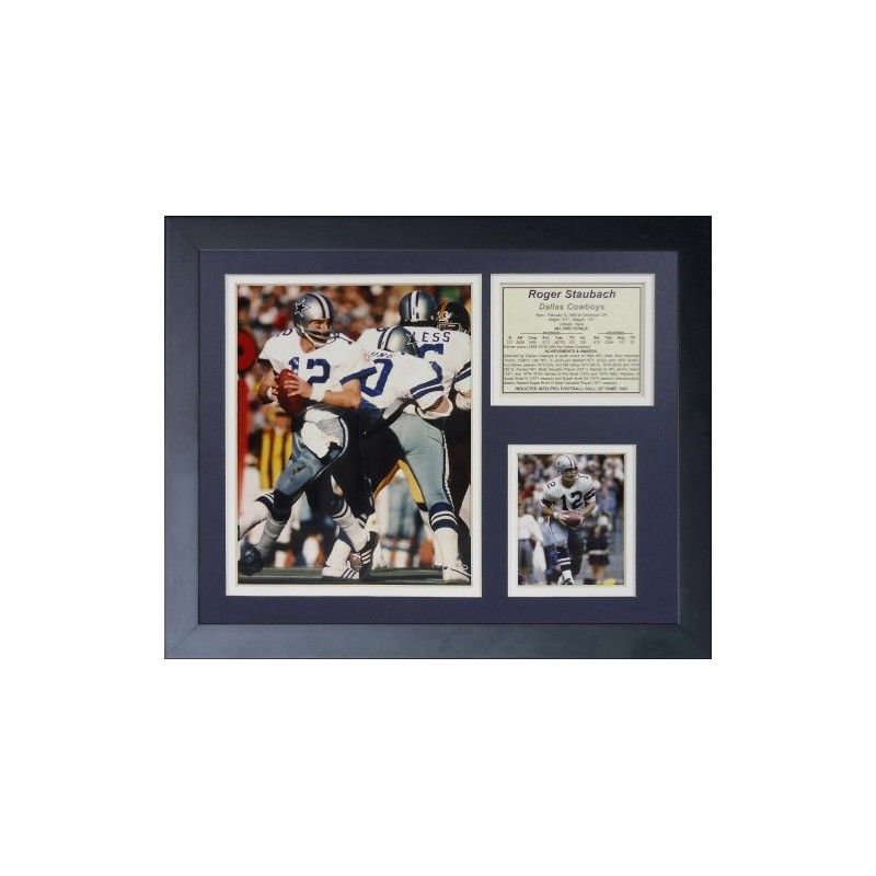 Legends Never Die "Roger Staubach Away" Framed Photo Collage, 11