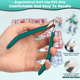 O’Shine Advanced Single-edged Sprue Cutter, Single Blade Gunpla Gundam Model Nippers And Hobby Model Clippers, Sharp Model Snips For Plastic Models, A Plastic Sheath And A Leather Sheath Included
