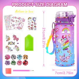 Unicorn Gifts for Girls Gift Ideas: Drinking Bottle Craft Set Water Bottle Craft Set Gifts Girls DIY Drinking Bottle Unicorn DIY Drinking Bottle for Girls Gift Ideas Drinking Bottle Children