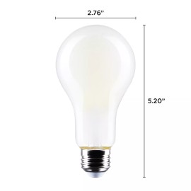 Satco S12449 LED 120 Volt 18.5W 150W A21 Medium E26 Dimmable 5000K Natural Light