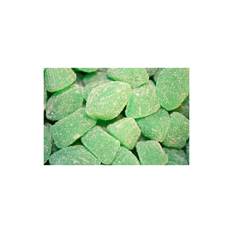 Bayside Candy Jelly Spearmint Leaves Candy Slices (1LB)