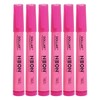 DOLLAR NeoMark Highlighter Pens, PINK, Pack of 6, Chisel Tip