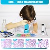 Portable Microscope for Kids Zoom 60x-180x,Handheld Mini Microscope Toy,STEM&Science Toys,LED