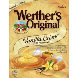 Bulk Werthers Original Hard Candy | Bulk Candy Individually wrapped | Werthers Caramel Candy | 1 lb Individual Flavor Bag | Ships in an Aromatik™ Resealable Pouch (Vanilla Crème)