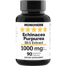 MONOHERB Echinacea Purpurea Extract 1000 mg - 90 Vegetarian Capsules