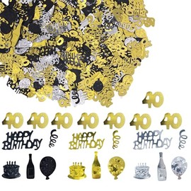 45g Gold 40th Birthday Confetti Metallic Glitz Table Scatter Sprinkles Age Bday Party Decorations