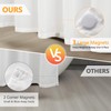 Seenus 74 inch Long Cloth Shower Curtain Liner with 3
